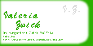 valeria zwick business card