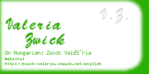 valeria zwick business card